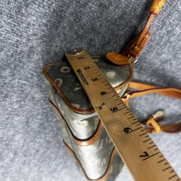 Dooney Bourke Mini Barrel Satchel Brown Logo Canvas Leather Heart Charm Y2K - Picture 16 of 16